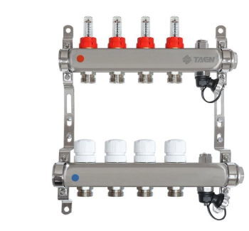 Коллекторная группа TAEN нерж/сталь 1x3/4x4 расходомеры/рег клапаны/ручн воздух